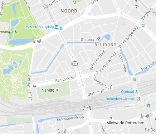 Kaart van de omgeving rond Bentinckplein 7